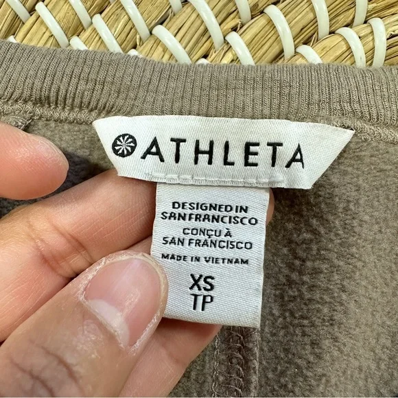 Athleta Women’s Coaster Luxe Recover Sweatshirt Ultra-Soft in Mortar Mushroom XS - Picture 8 of 16